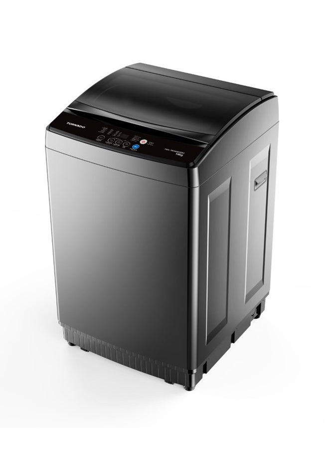 Tornado Top Load Fully Automatic Washing Machine 8kg, Smart Fuzzy Logic Control, Stainless Steel Drum, Quick Wash & Child Safety Lock, Dark Grey, TWX-TN08DGOQSK.